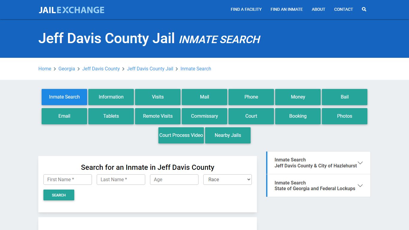 Jeff Davis County Jail, GA Inmate Search: Roster & Mugshots