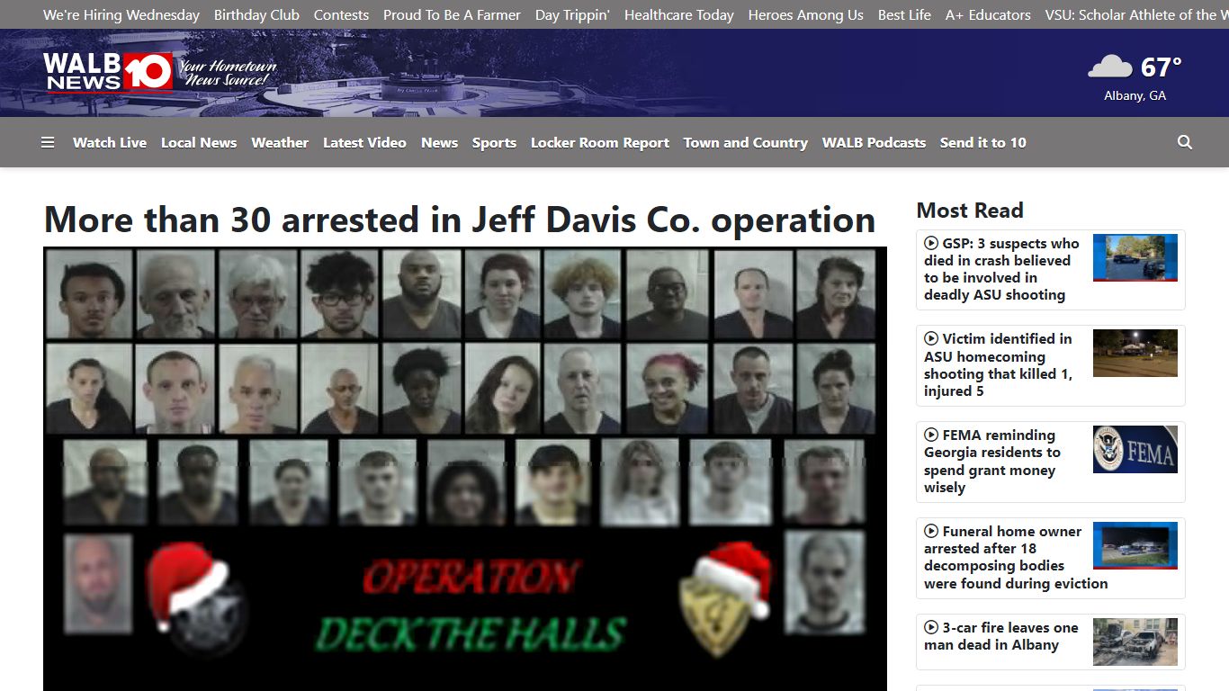 More than 30 arrested in Jeff Davis Co. operation - WALB