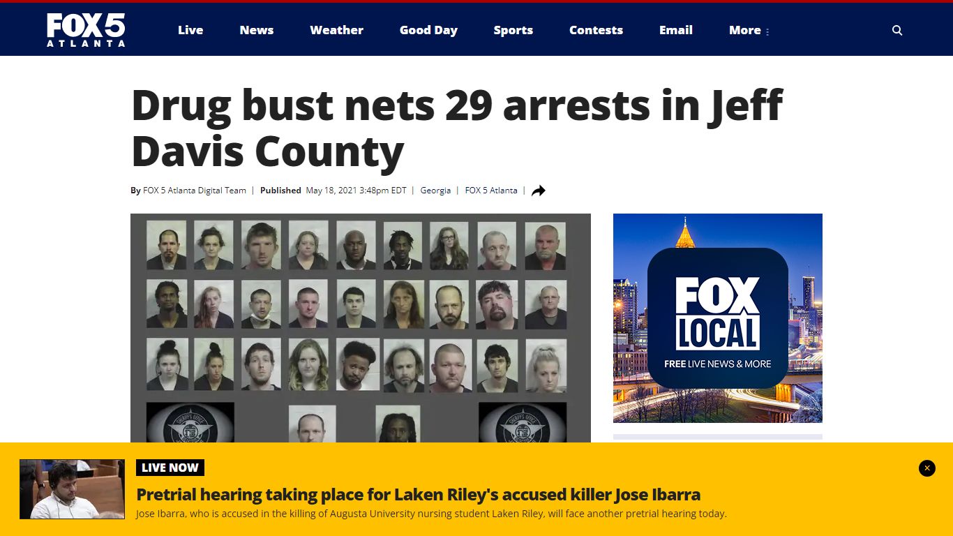 Drug bust nets 29 arrests in Jeff Davis County | FOX 5 Atlanta