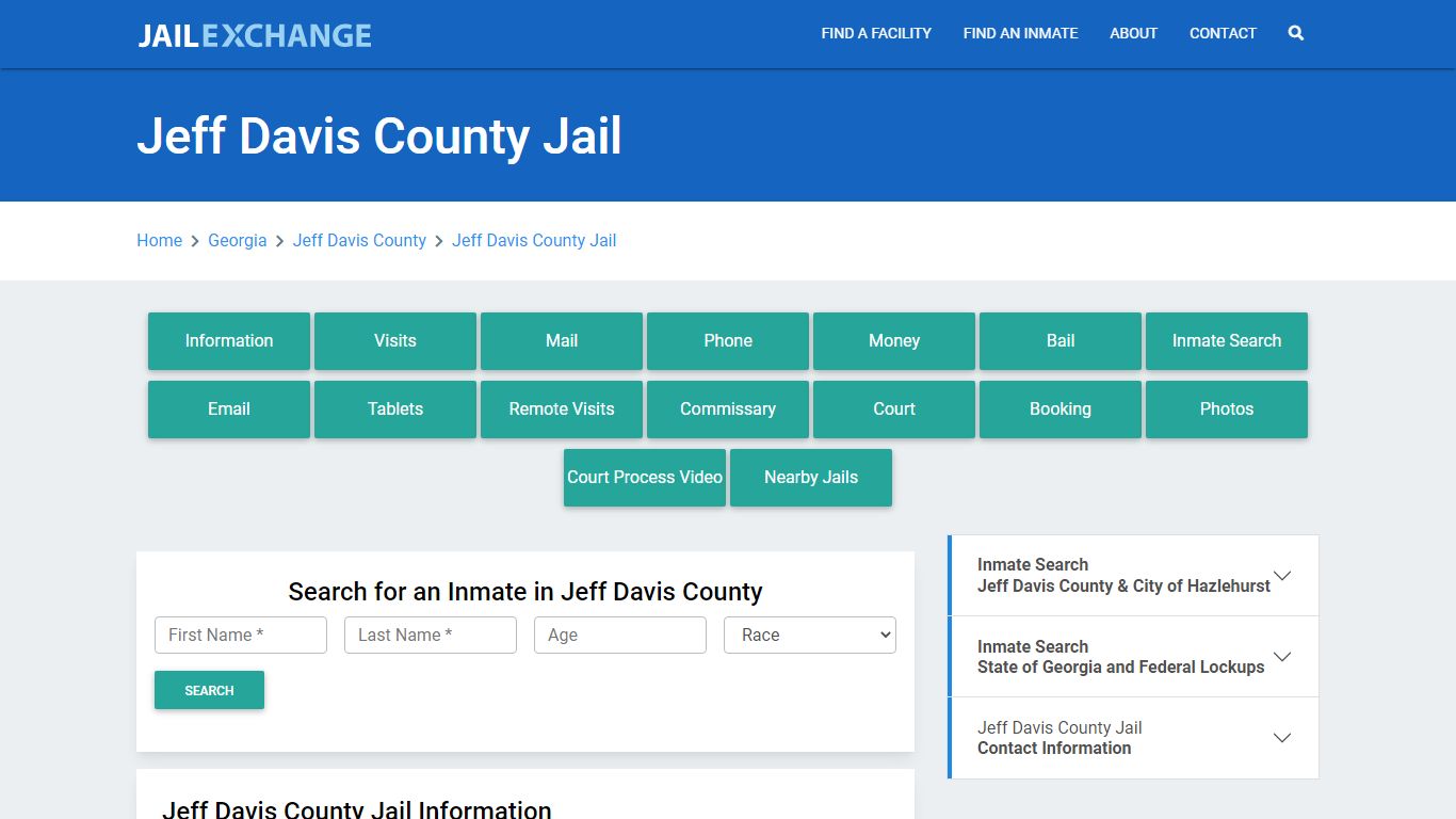 Jeff Davis County Jail Roster Lookup, GA, Inmate Search